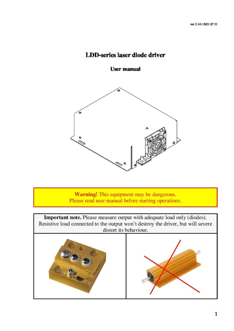 LDD-1500: High-Power Laser Diode Driver with 1500W Output